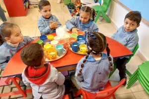 Children enjoy milk and snacks through the Lebanon Nursery Nutritional Program